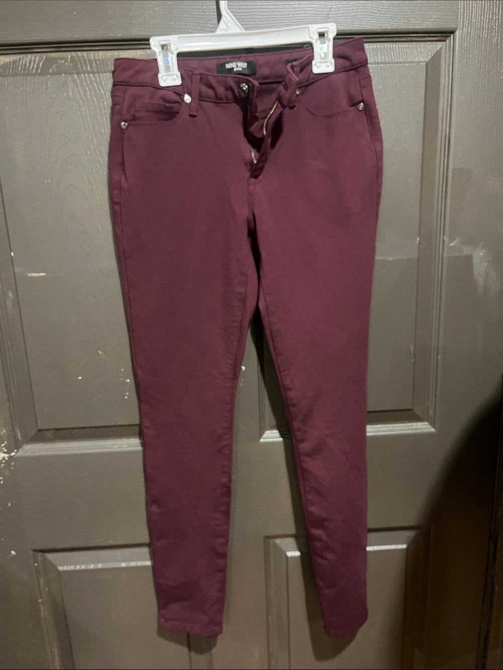 Nine West Burgundy Skinny Jeans